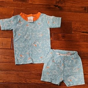 Blue and Orange Olaf Themed DISNEY BY hanna ANDERSON  Kids Pajama Set